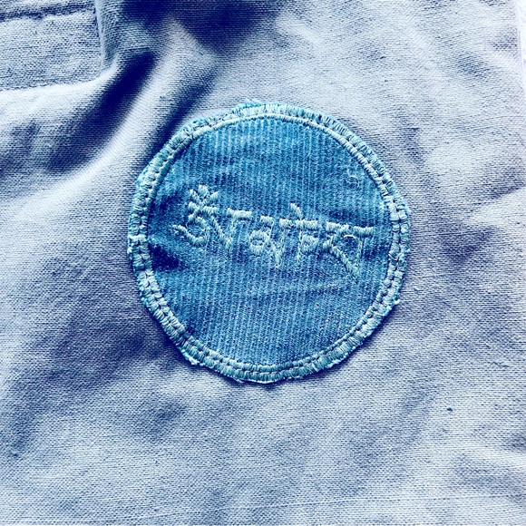 Hippy boho purse with ying yang patch green - Picture 4 of 9